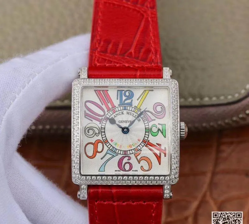 Franck Muller Master Square Ladies 6002 M QZ R GF Factory 1:1 Best Edition Replica Watch Swiss Replica Watch in White Dial