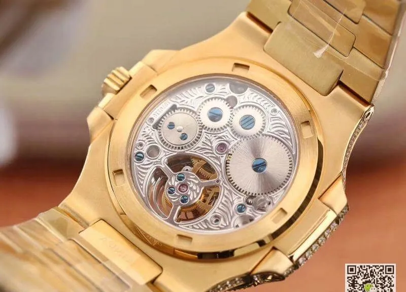 Patek Philippe Nautilus Tourbillon 18K Yellow Gold R8 Factory 1:1 Best Edition Replica Watch Swiss Hand-Winding Tourbillon Movement