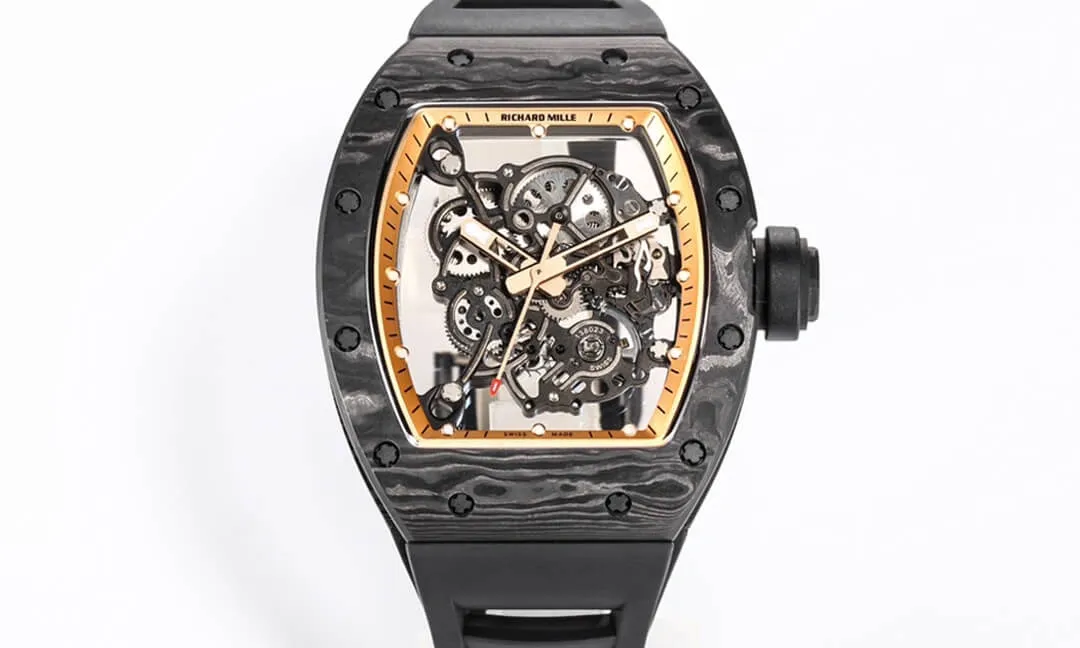 Richard Mille RM055 NTPT BBR Factory 1:1 Best Edition Replica Watch Carbon Fiber Skeleton Dial