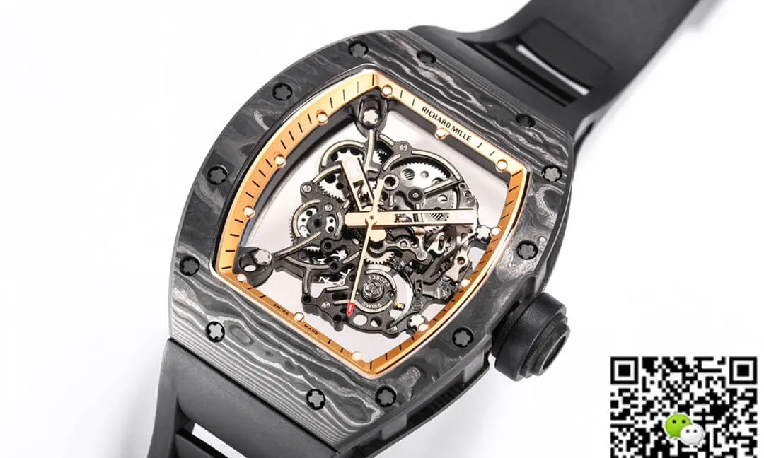 Richard Mille RM055 NTPT BBR Factory 1:1 Best Edition Replica Watch Carbon Fiber Skeleton Dial