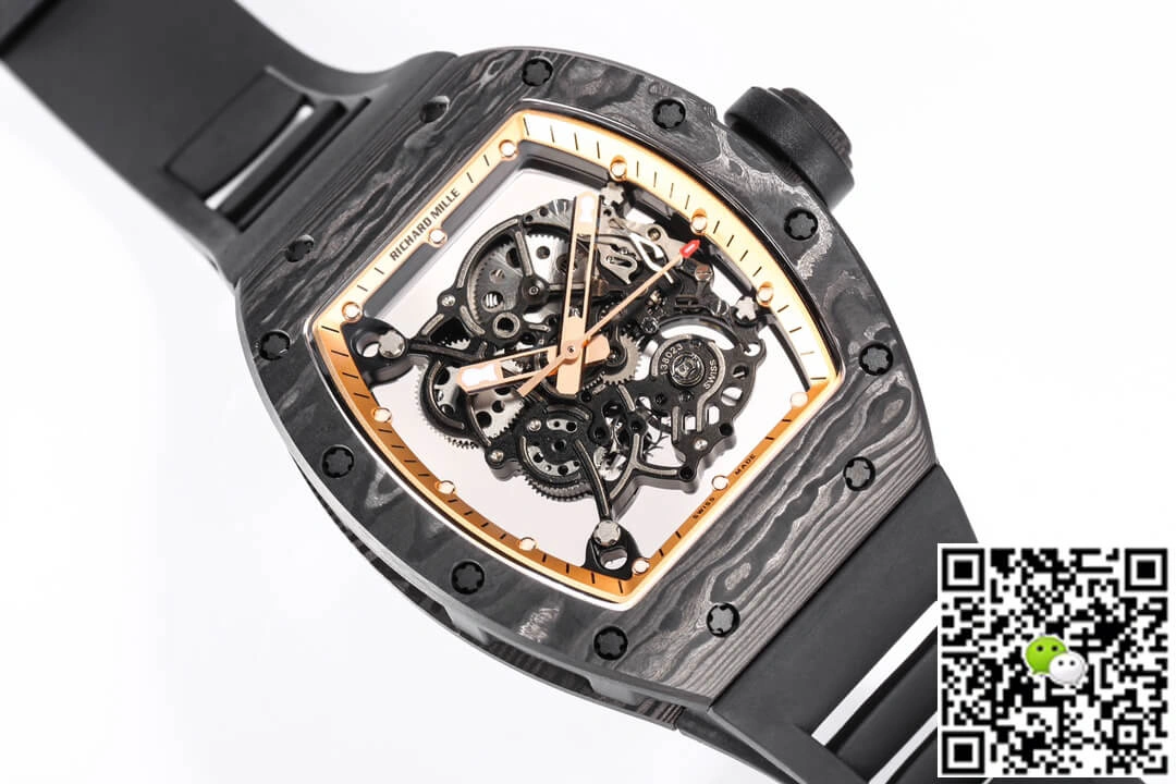 Richard Mille RM055 NTPT BBR Factory 1:1 Best Edition Replica Watch Carbon Fiber Skeleton Dial