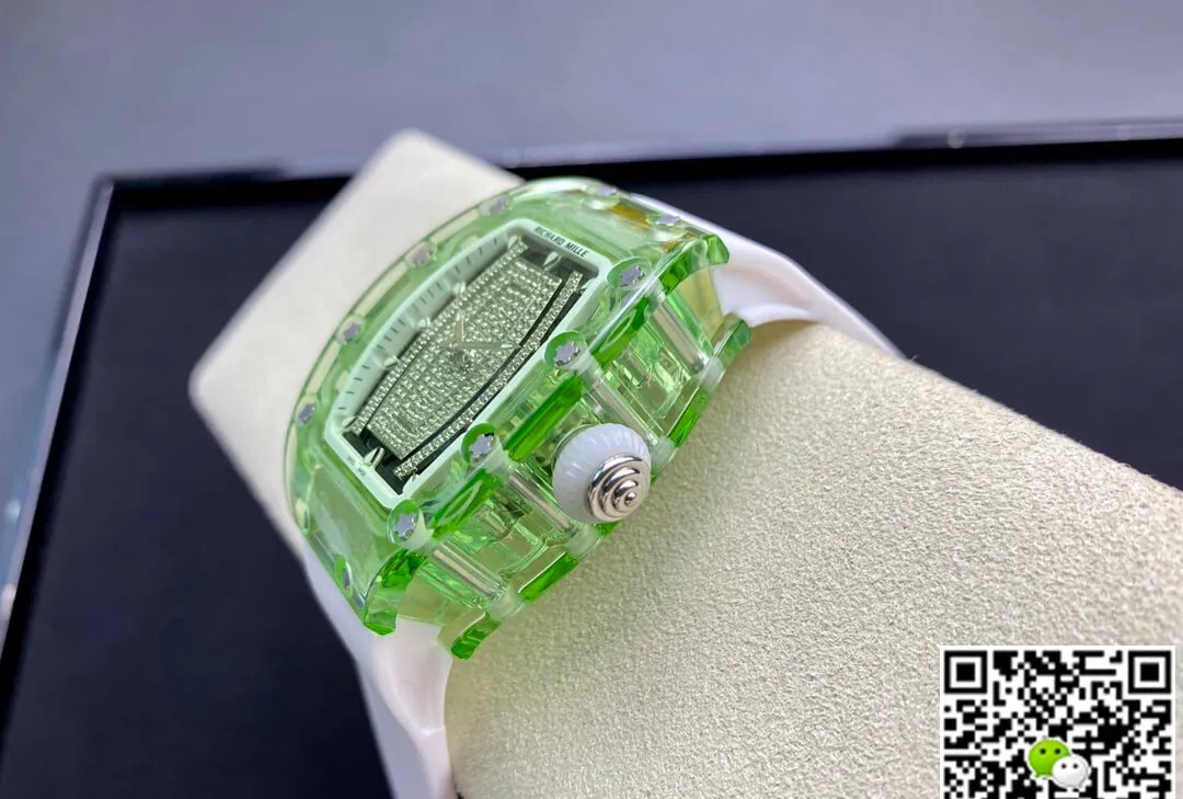 Richard Mille RM07-02 Pink Lady Sapphire RM Factory 1:1 Best Edition Replica Watch White Strap