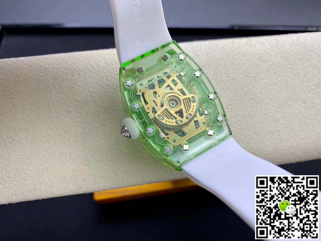 Richard Mille RM07-02 Pink Lady Sapphire RM Factory 1:1 Best Edition Replica Watch White Strap