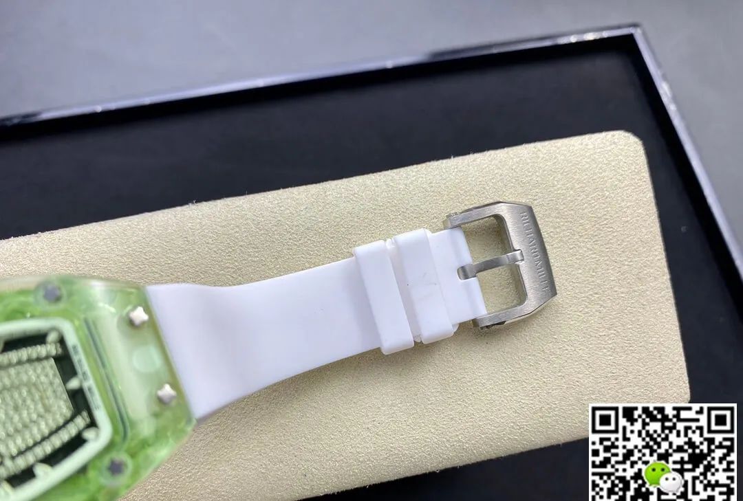 Richard Mille RM07-02 Pink Lady Sapphire RM Factory 1:1 Best Edition Replica Watch White Strap