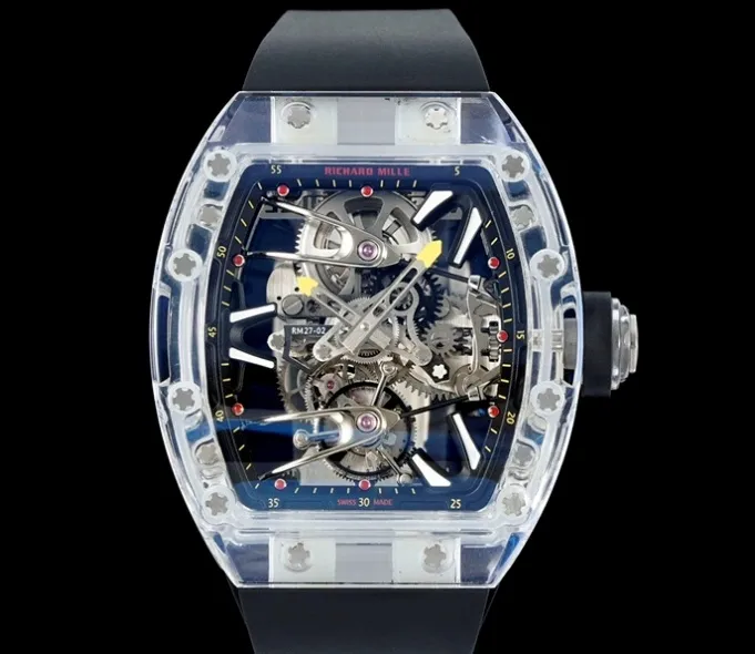RM Factory Richard Mille RM27-02 Tourbillon Transparent case 1:1 Best Edition Replica Watch