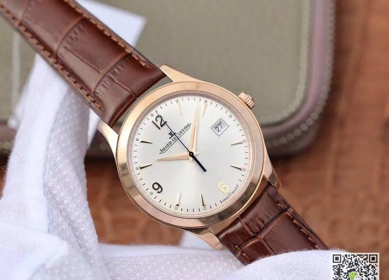 Jaeger LeCoultre Master Control Date Q1542520 18K Rosegold Case ZF Factory 1:1 Best Edition Replica Watch Swiss ETA9015 White Dial