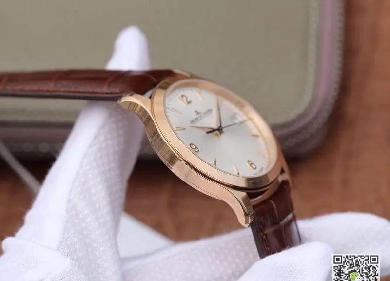 Jaeger LeCoultre Master Control Date Q1542520 18K Rosegold Case ZF Factory 1:1 Best Edition Replica Watch Swiss ETA9015 White Dial