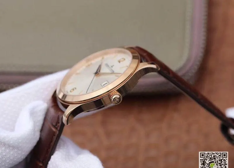 Jaeger LeCoultre Master Control Date Q1542520 18K Rosegold Case ZF Factory 1:1 Best Edition Replica Watch Swiss ETA9015 White Dial