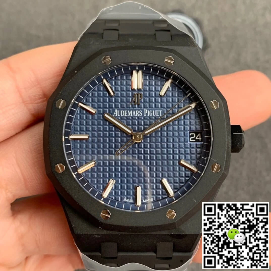 Audemars Piguet Royal Oak 15500 DLC Version ZF Factory 1:1 Best Edition Replica Watch Black Case