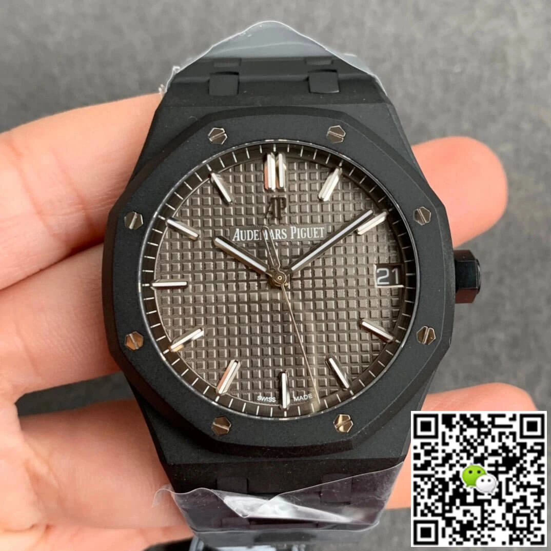 Audemars Piguet Royal Oak 15500 DLC Version ZF Factory 1:1 Best Edition Replica Watch Black Case