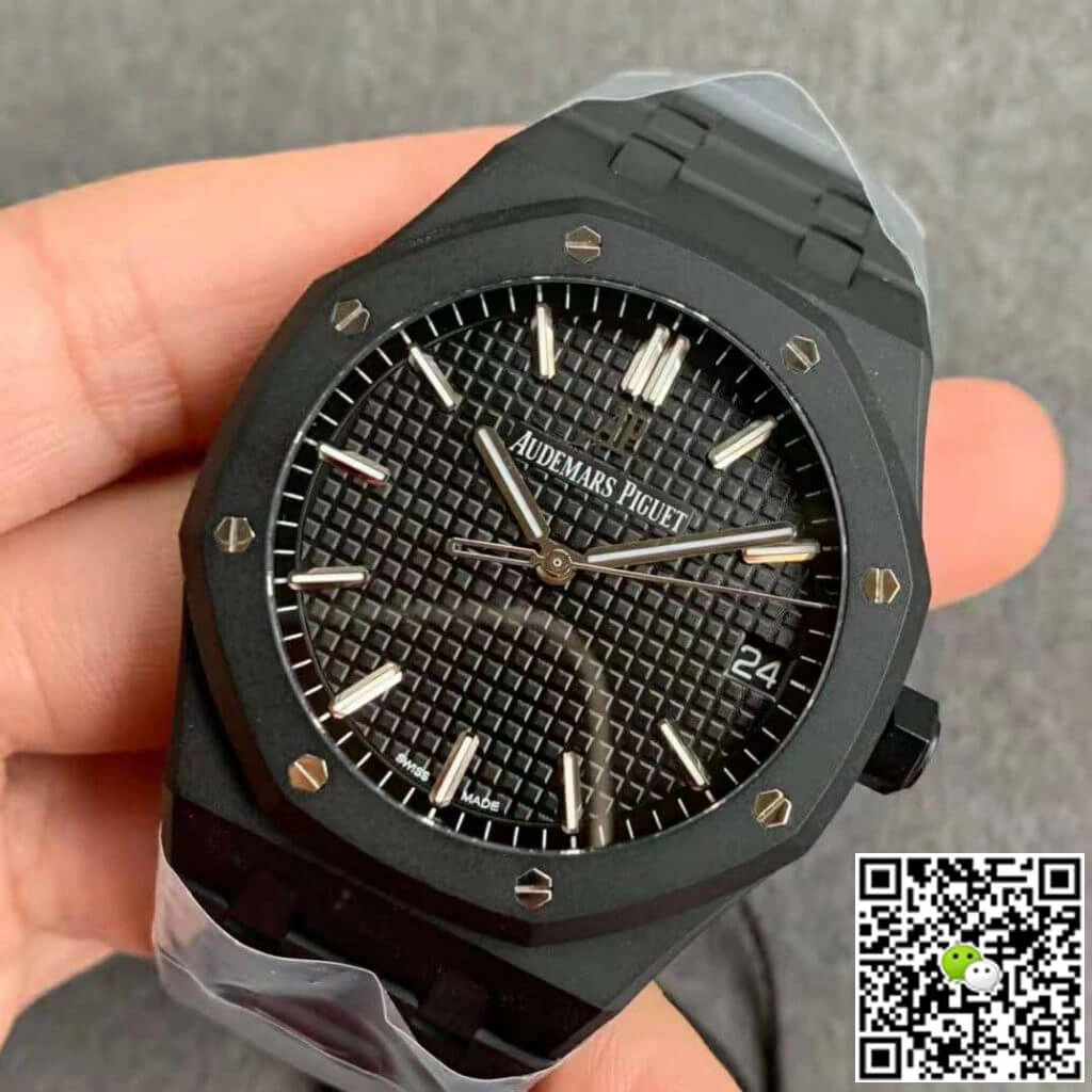 Audemars Piguet Royal Oak 15500 DLC Version ZF Factory 1:1 Best Edition Replica Watch Black Case