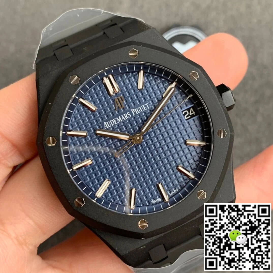 Audemars Piguet Royal Oak 15500 DLC Version ZF Factory 1:1 Best Edition Replica Watch Black Case