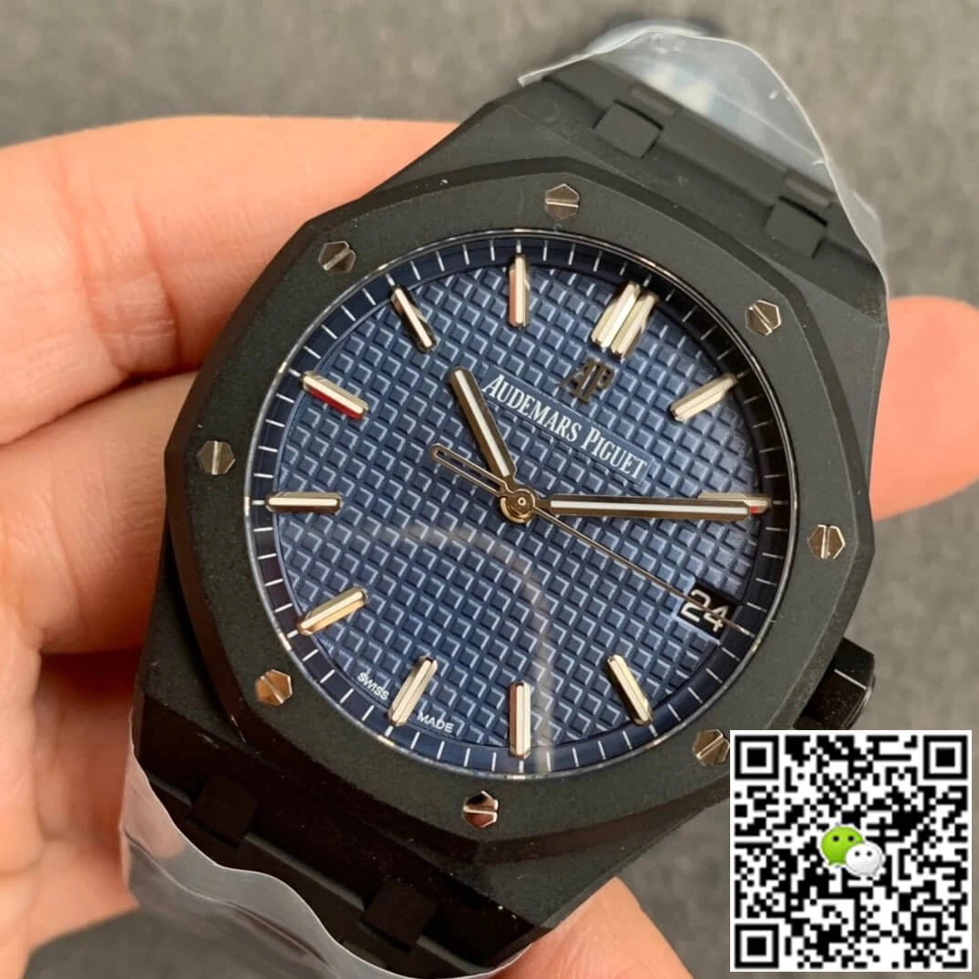 Audemars Piguet Royal Oak 15500 DLC Version ZF Factory 1:1 Best Edition Replica Watch Black Case