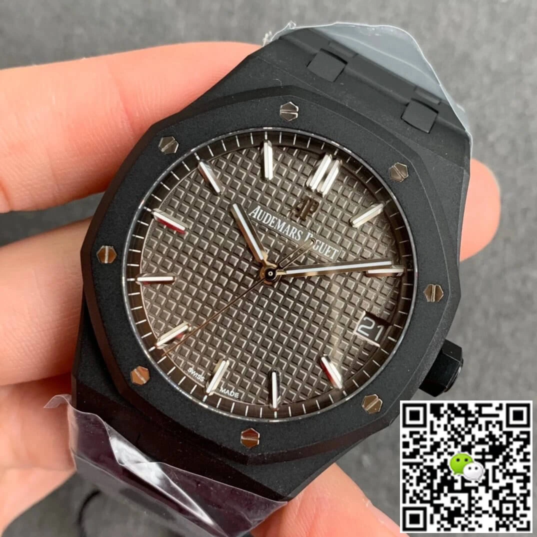 Audemars Piguet Royal Oak 15500 DLC Version ZF Factory 1:1 Best Edition Replica Watch Black Case