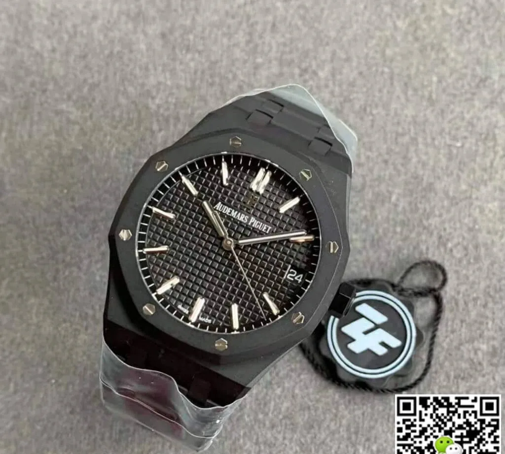 Audemars Piguet Royal Oak 15500 DLC Version ZF Factory 1:1 Best Edition Replica Watch Black Case