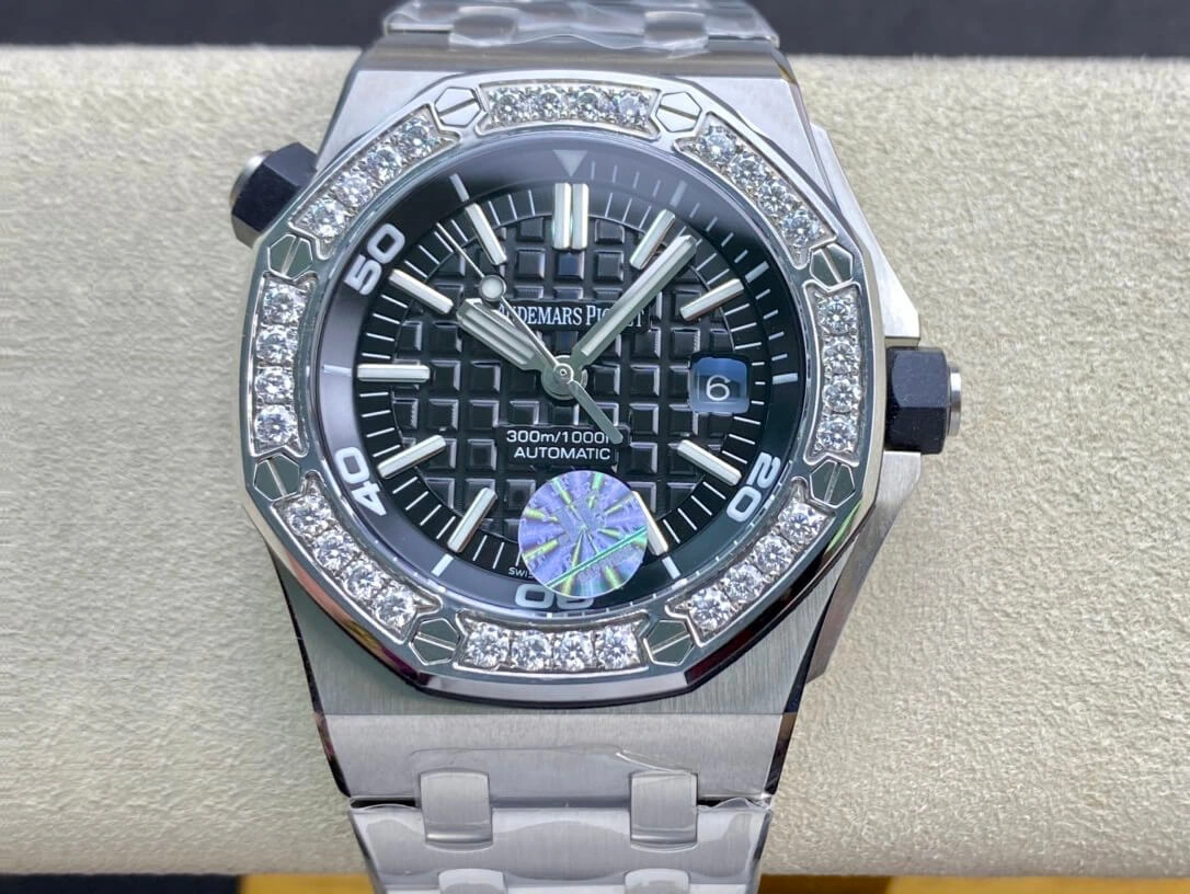 Audemars Piguet Royal Oak Offshore 15703 JF Factory 1:1 Best Edition Replica Watch Diamond Bezel