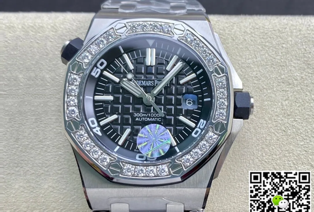 Audemars Piguet Royal Oak Offshore 15703 JF Factory 1:1 Best Edition Replica Watch Diamond Bezel