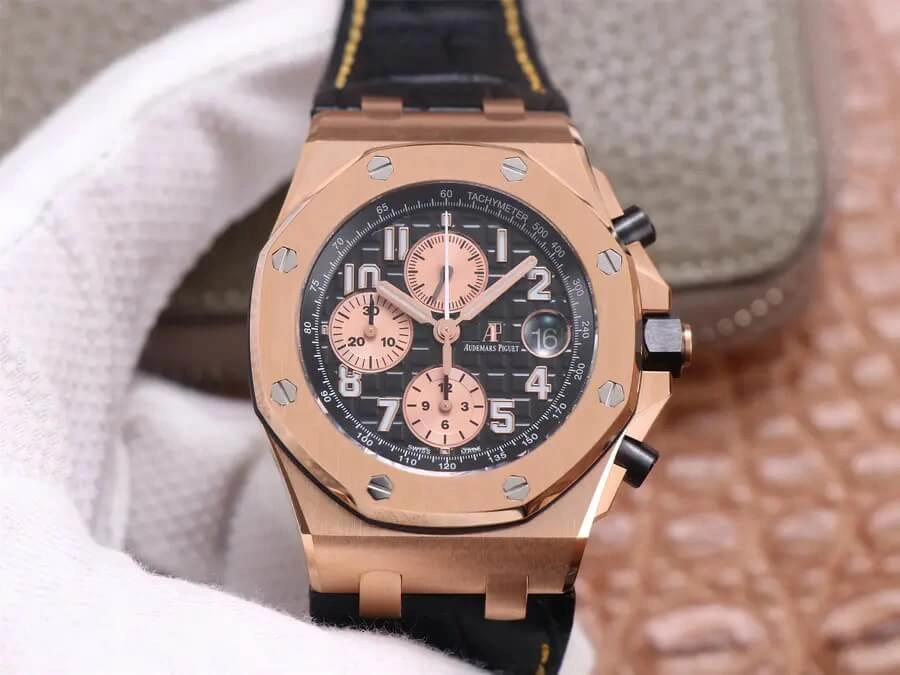 Audemars Piguet Royal Oak Offshore 26470OR JF Factory 1:1 Best Edition Replica Watch Black Strap