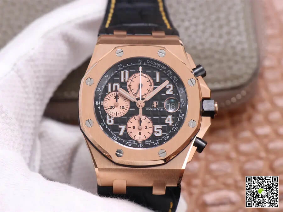 Audemars Piguet Royal Oak Offshore 26470OR JF Factory 1:1 Best Edition Replica Watch Black Strap