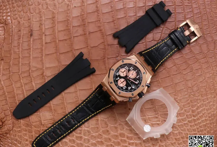 Audemars Piguet Royal Oak Offshore 26470OR JF Factory 1:1 Best Edition Replica Watch Black Strap
