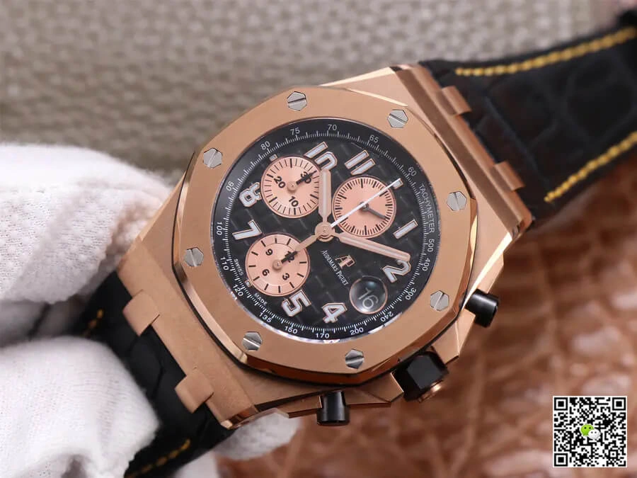 Audemars Piguet Royal Oak Offshore 26470OR JF Factory 1:1 Best Edition Replica Watch Black Strap