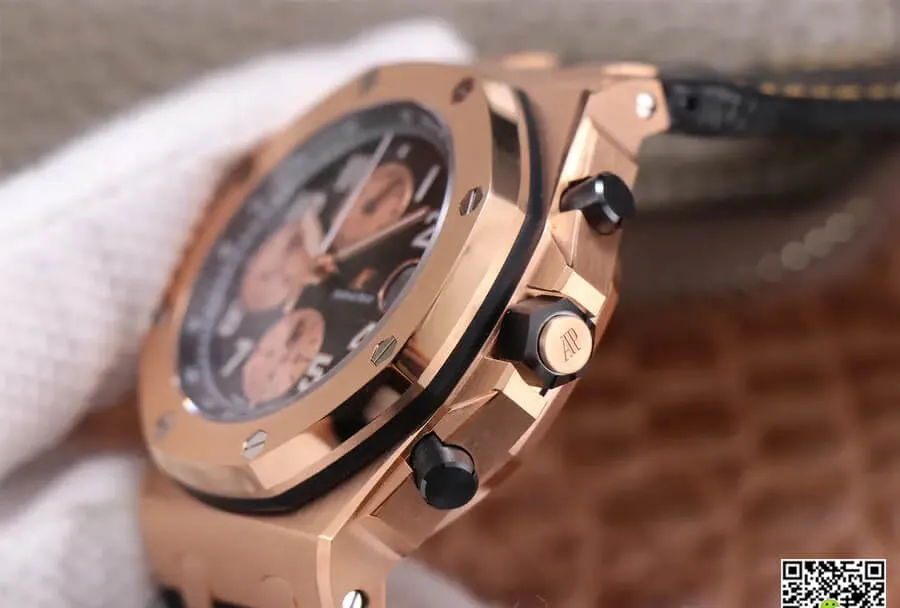 Audemars Piguet Royal Oak Offshore 26470OR JF Factory 1:1 Best Edition Replica Watch Black Strap
