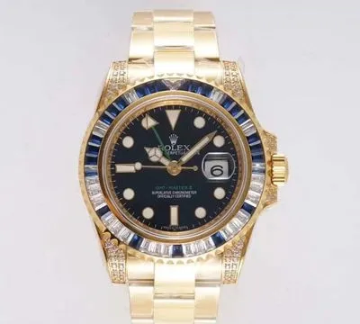 Rolex GMT Master II 116758 SAru ROF Factory 1:1 Best Edition Replica Watch Blue White Diamond Swiss ETA2836