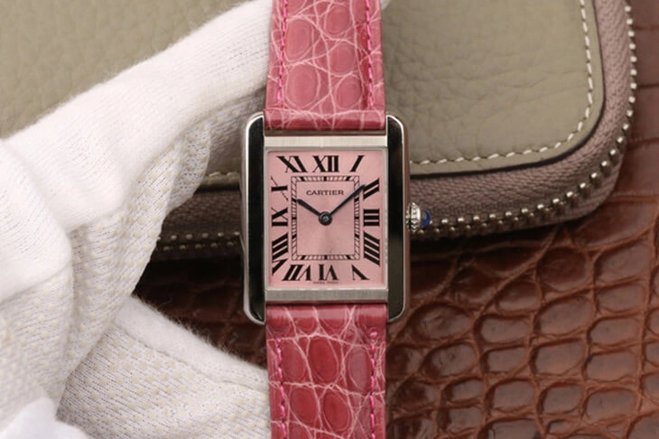 Cartier Tank W5200000 Ladies K11 Factory 1:1 Best Edition Replica Watch Stainless Steel Bezel