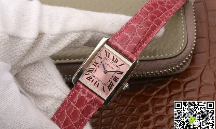 Cartier Tank W5200000 Ladies K11 Factory 1:1 Best Edition Replica Watch Stainless Steel Bezel