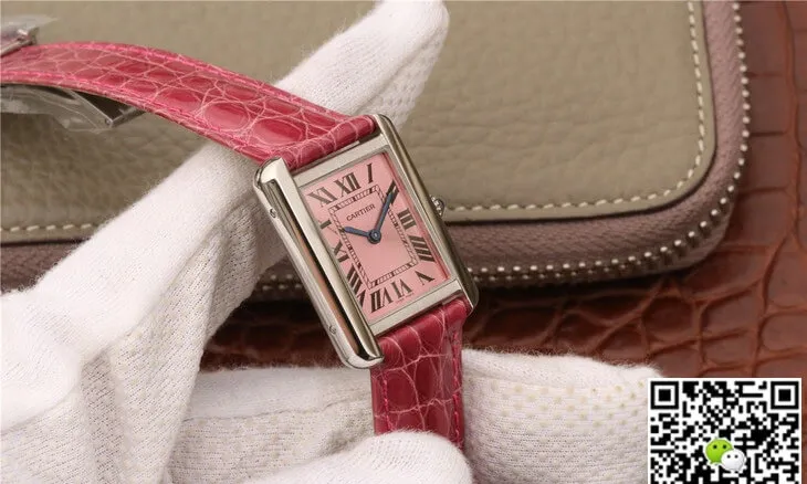 Cartier Tank W5200000 Ladies K11 Factory 1:1 Best Edition Replica Watch Stainless Steel Bezel