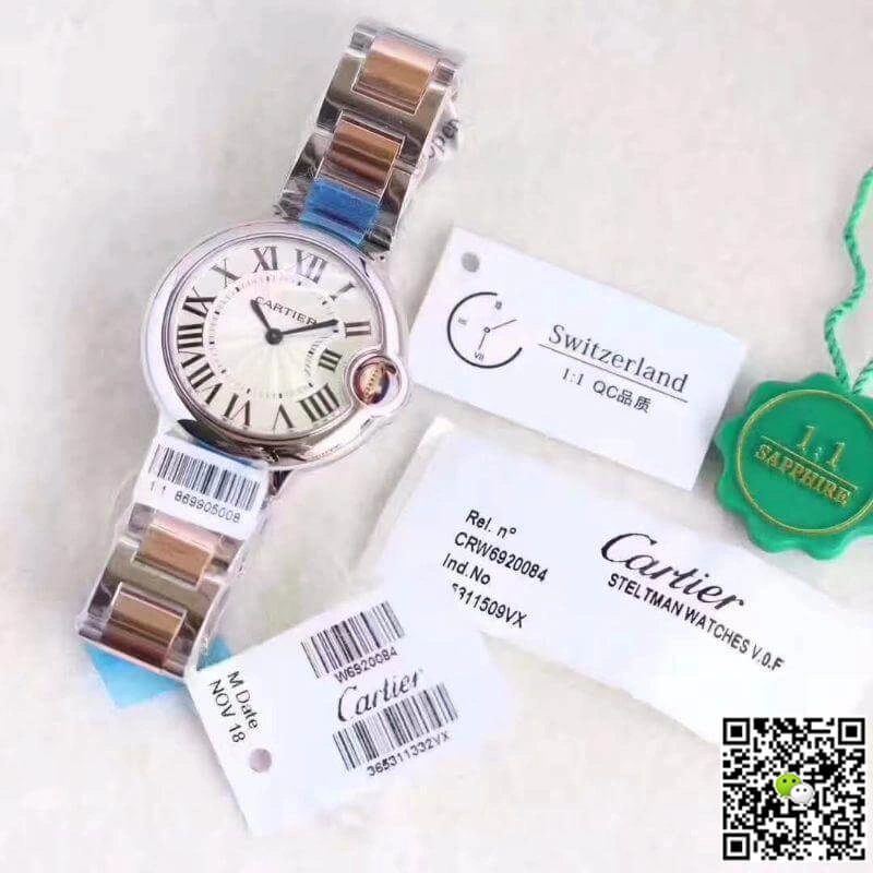 Ballon Bleu De Cartier W6920084 V6 Factory 1:1 Best Edition Replica Watch Swiss Ronda Quartz White Dial