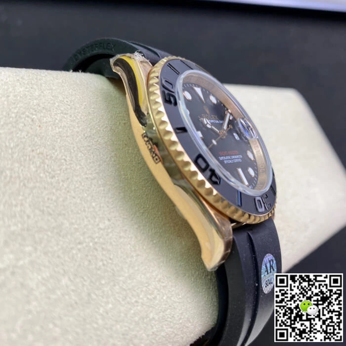 Rolex Yacht Master 116655 AR Factory 1:1 Best Edition Replica Watch Black Rubber Strap