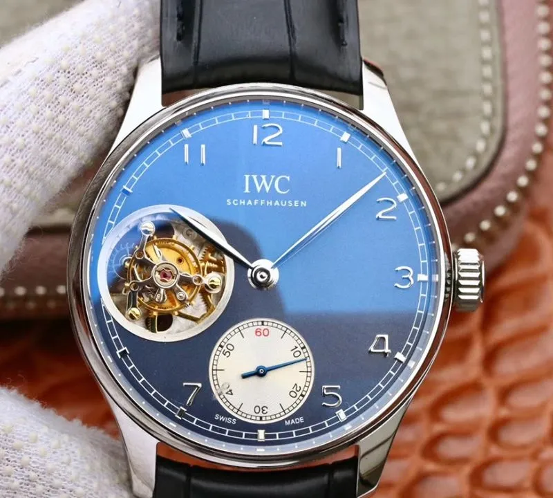 IWC Portuguese Tourbillon IW546302 ZF Factory Men Watches 1:1 Best Edition Replica Watch Swiss Tourbillon Blue Dial