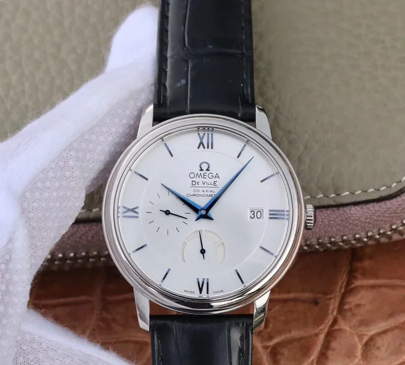 Omega De Ville Series 424.53.40.21.04.001 ZF factory 1:1 Best Edition Replica Watch white dial Swiss Cal.2627