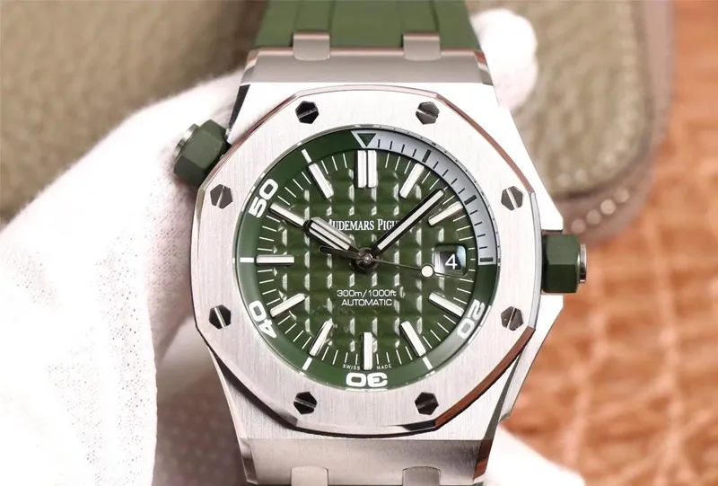 Audemars Piguet Royal Oak Offshore 15710ST.OO.A052CA.01 JF Factory 1:1 Best Edition Replica Watch Green Dial Swiss Cal.3120