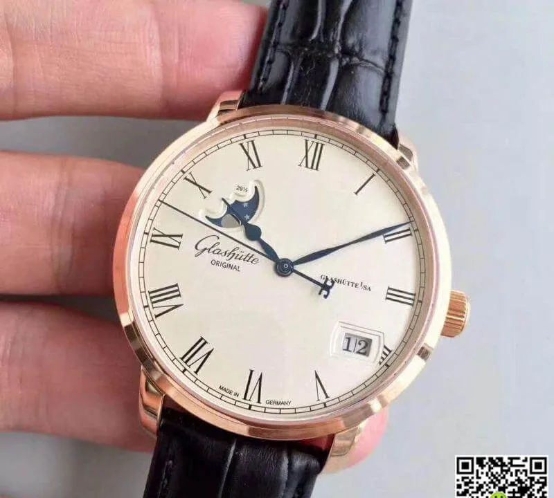 Glashutte Senator 100-04-32-12-04 GF Factory 1:1 Best Edition Replica Watch Swiss ETA100-04 Rose Gold