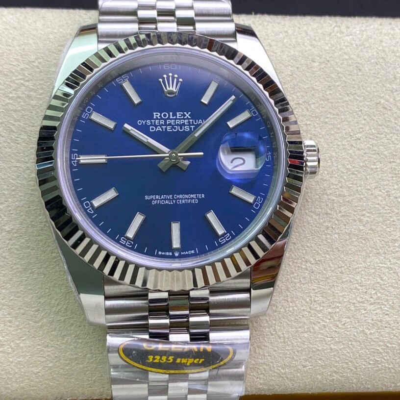 Rolex Datejust M126334-0002 Clean Factory 1:1 Best Edition Replica Watch Blue Dial Stainless Steel Strap