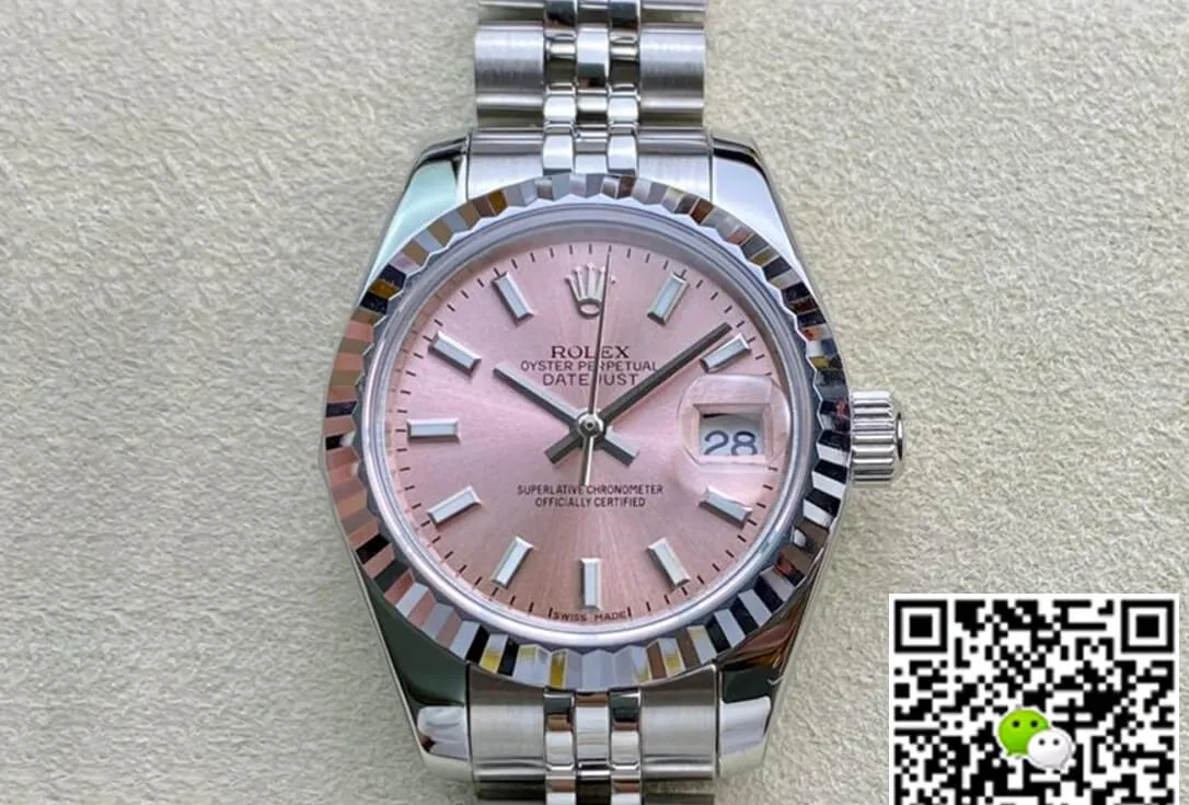 Rolex Datejust M279174-0001 28MM BP Factory 1:1 Best Edition Replica Watch Pink Dial Stainless Steel Strap