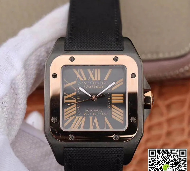 Cartier De Santos 100th Anniversary W2020009 38mm RB Factory Replica Watch 18K Rose Gold 1:1 Best Edition Swiss ETA2892