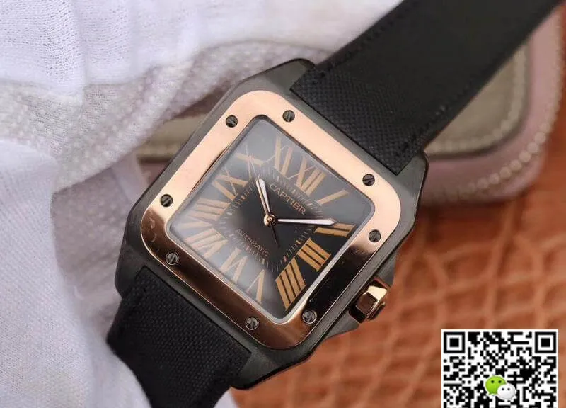Cartier De Santos 100th Anniversary W2020009 38mm RB Factory Replica Watch 18K Rose Gold 1:1 Best Edition Swiss ETA2892