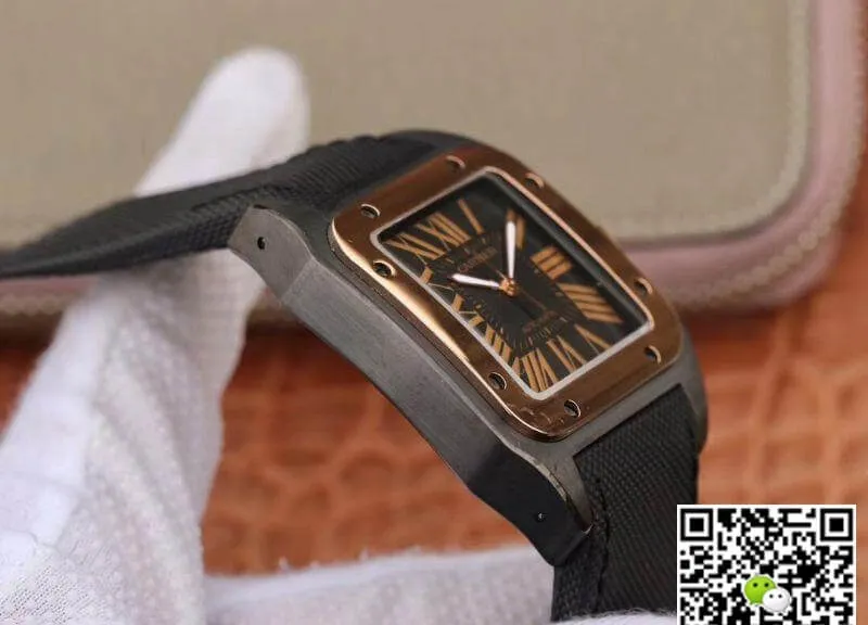 Cartier De Santos 100th Anniversary W2020009 38mm RB Factory Replica Watch 18K Rose Gold 1:1 Best Edition Swiss ETA2892