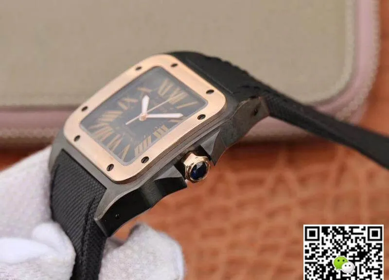 Cartier De Santos 100th Anniversary W2020009 38mm RB Factory Replica Watch 18K Rose Gold 1:1 Best Edition Swiss ETA2892