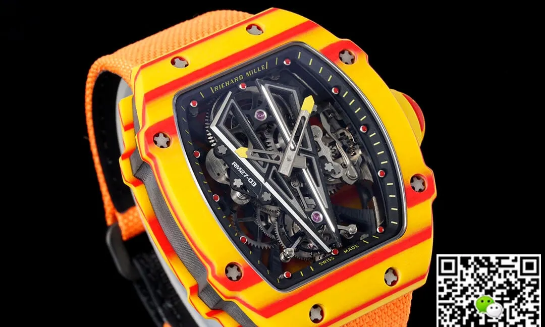 Richard Mille RM27-03 Rafael Nadal Tourbillon RM Factory 1:1 Best Edition Replica Watch Orange Bezel