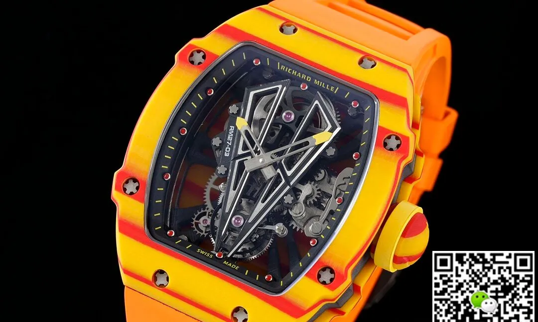 Richard Mille RM27-03 Rafael Nadal Tourbillon RM Factory 1:1 Best Edition Replica Watch Orange Strap