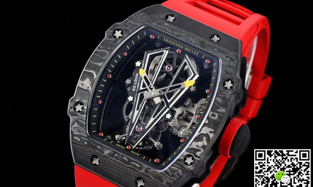 Richard Mille RM27-03 Rafael Nadal Tourbillon RM Factory 1:1 Best Edition Replica Watch Rubber Strap