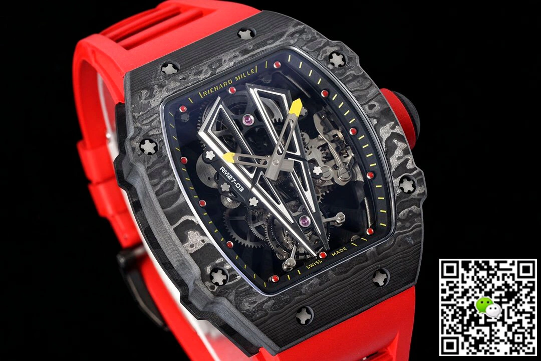 Richard Mille RM27-03 Rafael Nadal Tourbillon RM Factory 1:1 Best Edition Replica Watch Rubber Strap