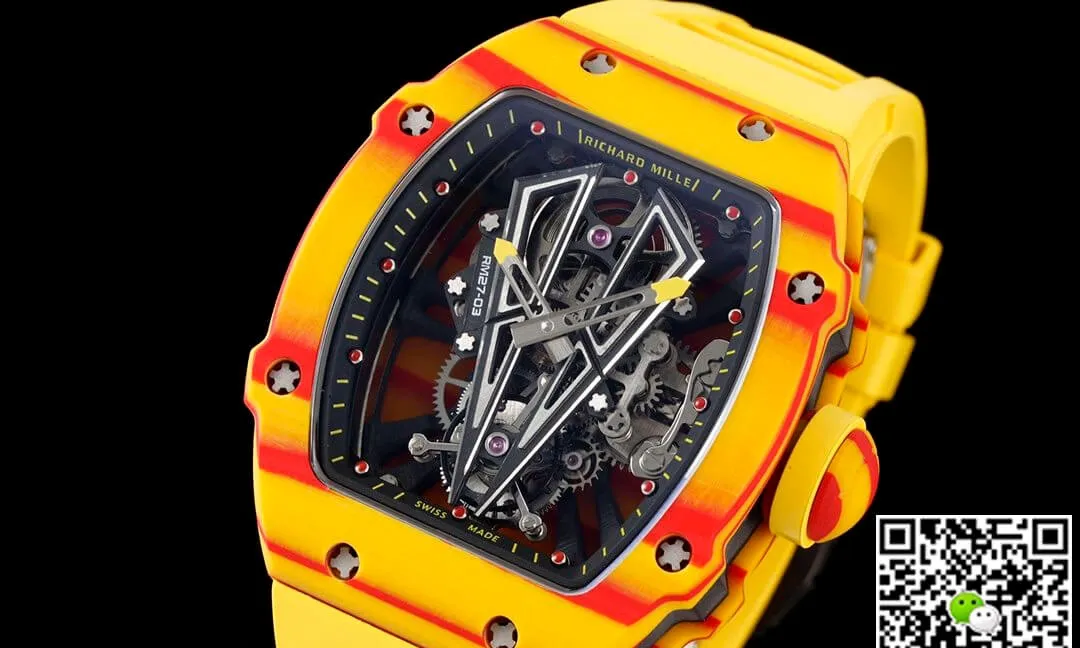 Richard Mille RM27-03 Rafael Nadal Tourbillon RM Factory 1:1 Best Edition Replica Watch Yellow Strap