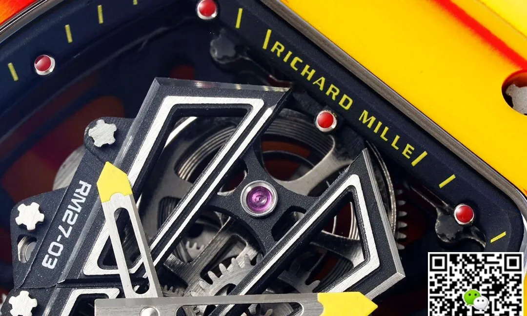 Richard Mille RM27-03 Rafael Nadal Tourbillon RM Factory 1:1 Best Edition Replica Watch Yellow Strap