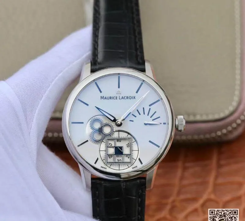 Maurice Lacroix Masterpiece MP7158-SS001-301-1 Square Wheel AM Factory 1:1 Best Edition Replica Watch Swiss ML156 White Dial