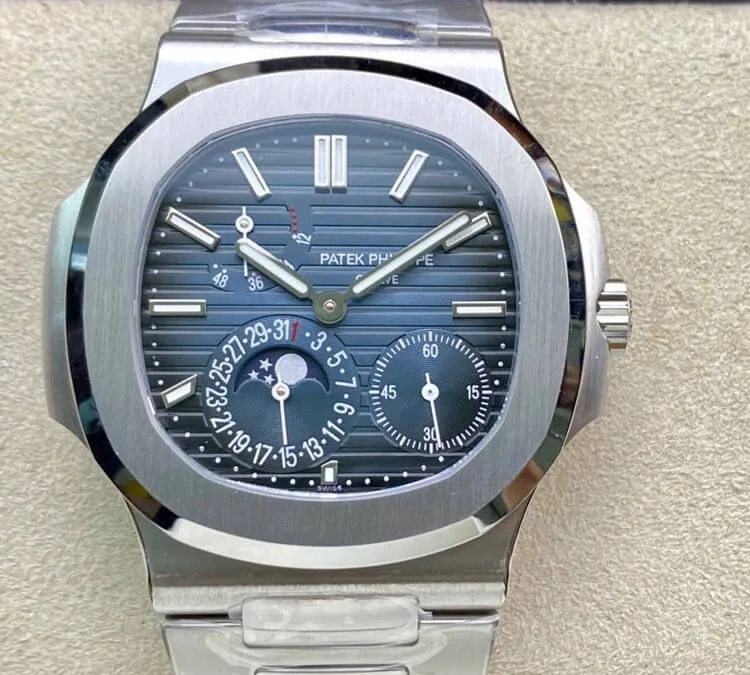 Patek Philippe Nautilus 5712 1A-001 40MM PPF Factory 1:1 Best Edition Replica Watch Stainless Steel Strap Swiss ETA
